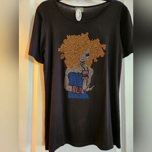 Embellished Black T shirt